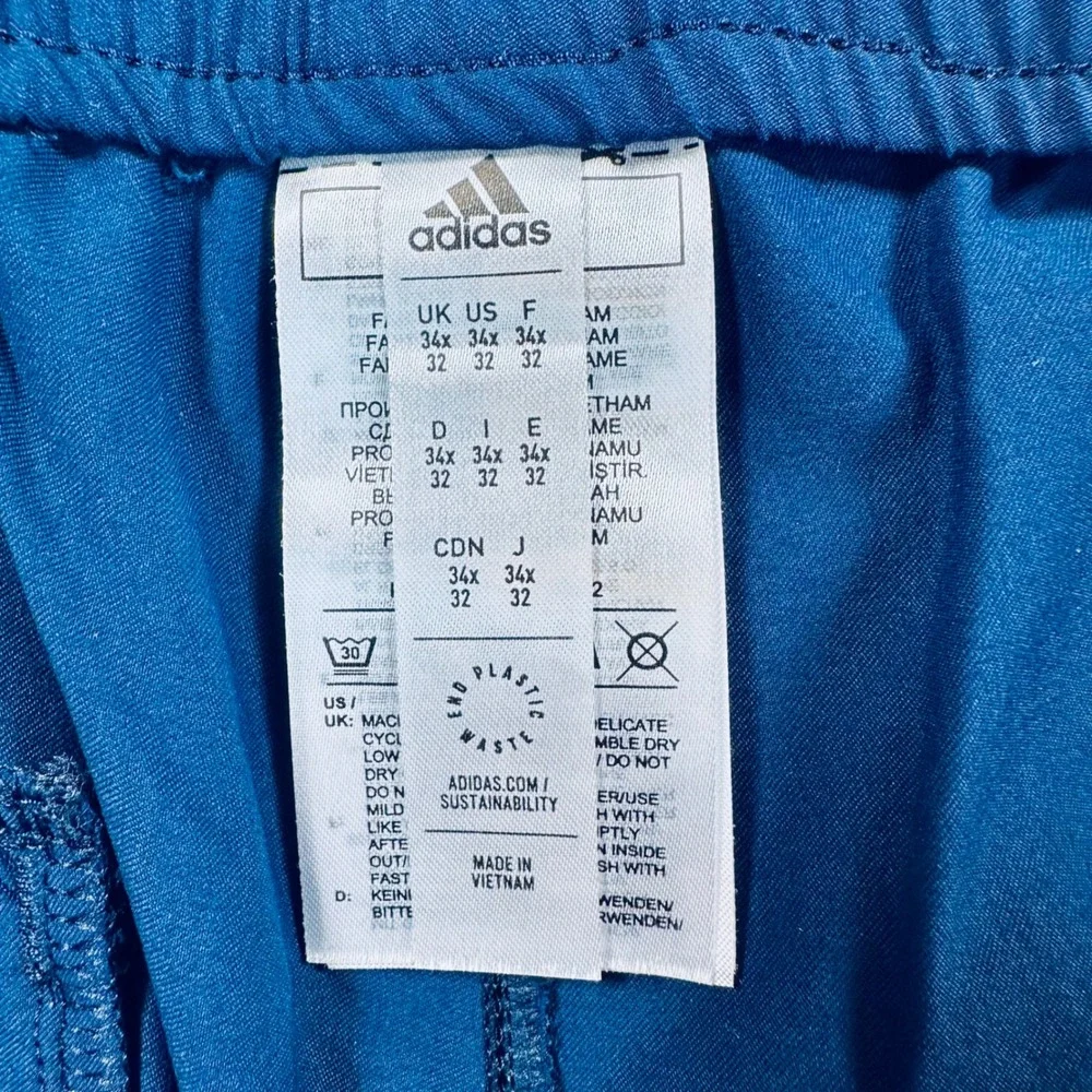 Adidas x Malbon Go-To Commuter Golf Pants Mens 34x32 Blue Tapered Jogger IA4771